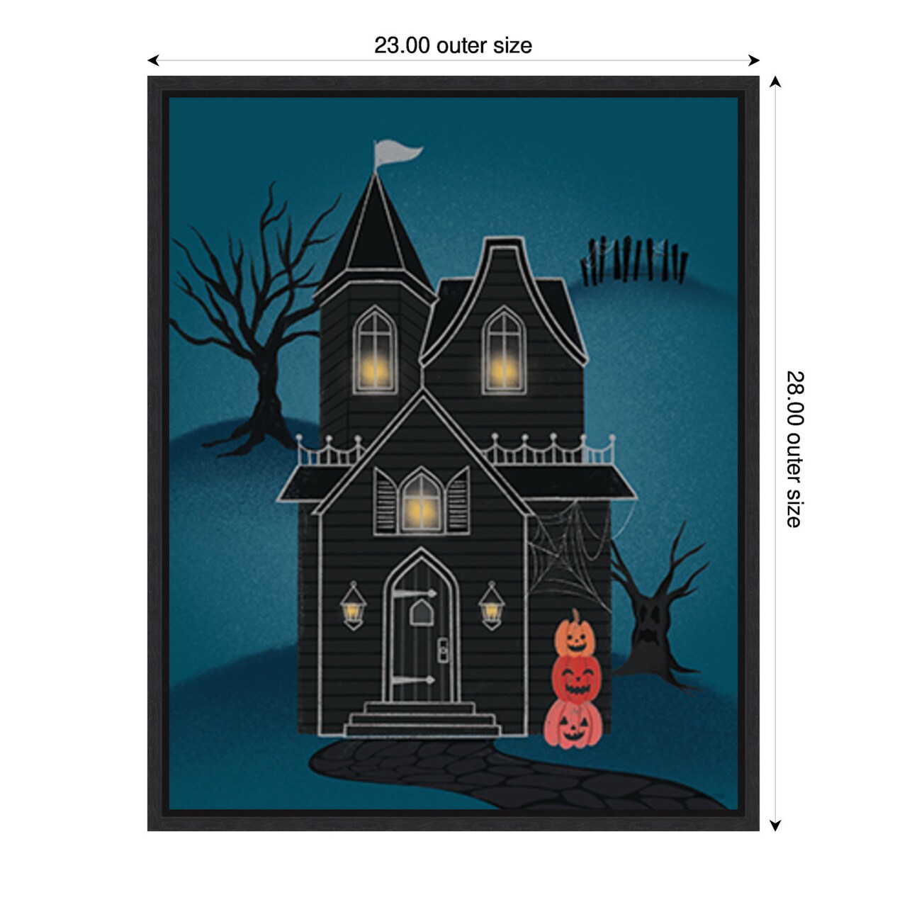 Hometown Halloween II by Softshell Studio Framed Canvas Wall Art